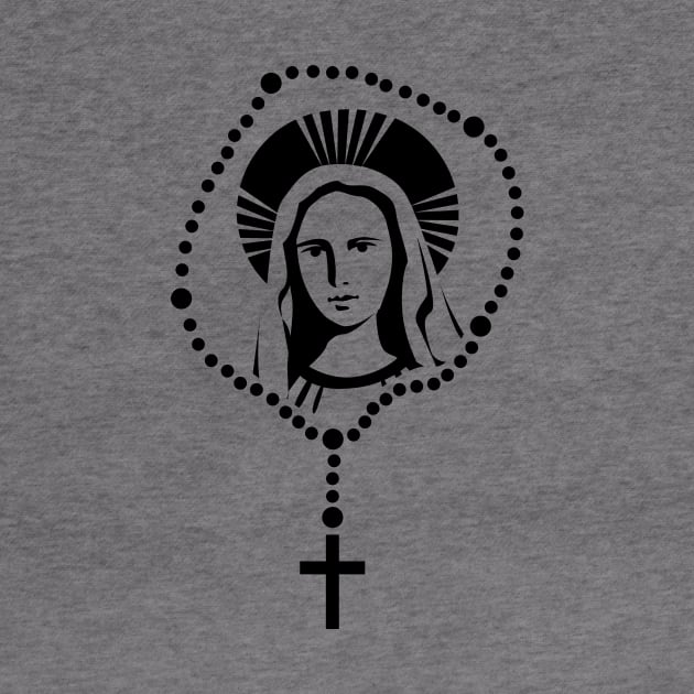 Virgin Mary & Catholic Rosary by Wizardmode